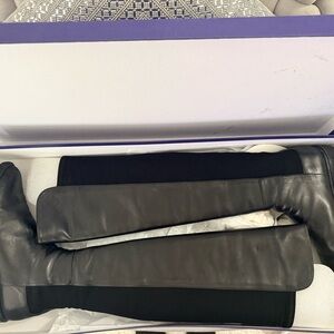 Stuart Weitzman Black Nappa Boots 9W